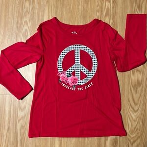 Never worn Justice Long sleeve top, size 12